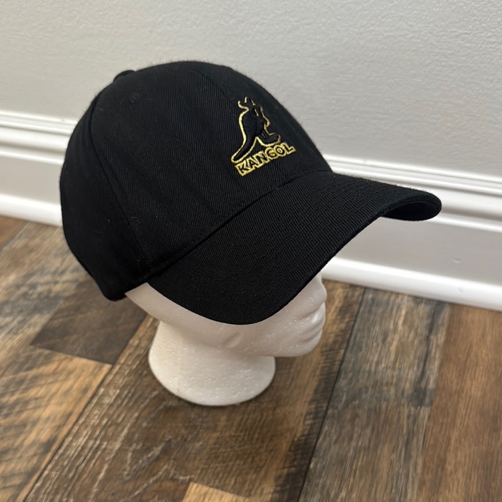 Kangol | Black Cap with Gold Logo